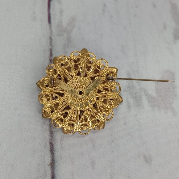 NO TAGS Pink Rhinestone Brooch Pin - Picture 6 of 10